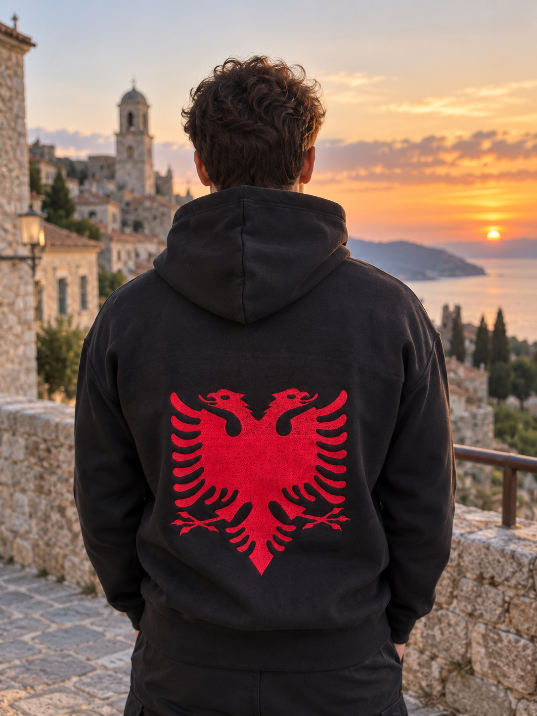 FELPA IN VELLUTO ALBANIA, RICAMATA