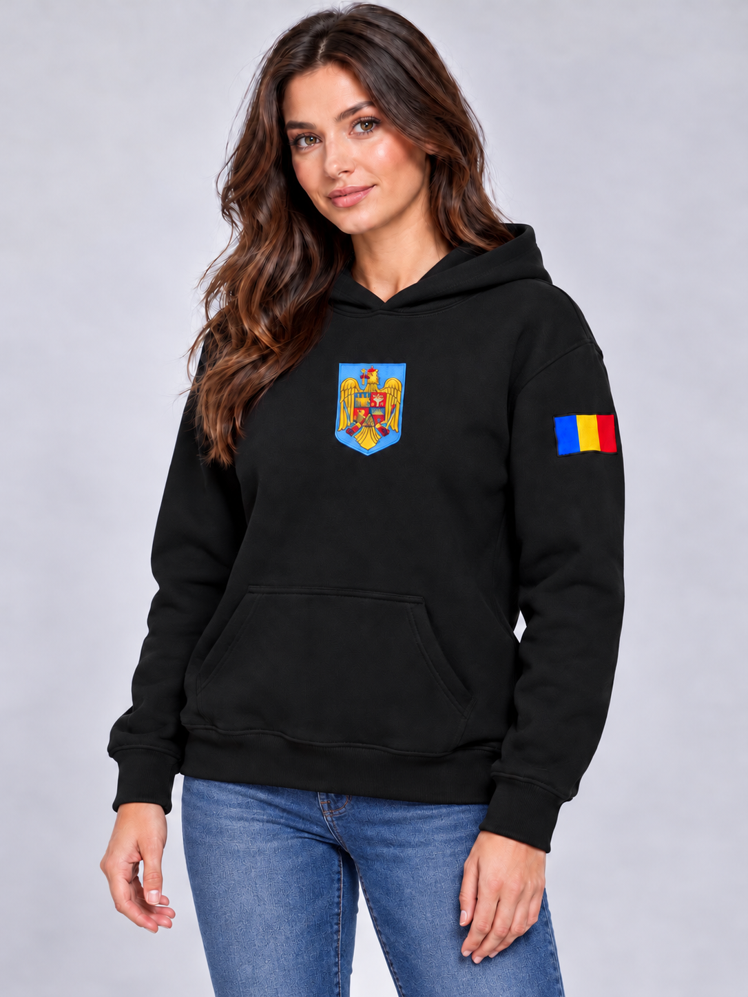 FELPA ROMANIA UNISEX, RICAMATA